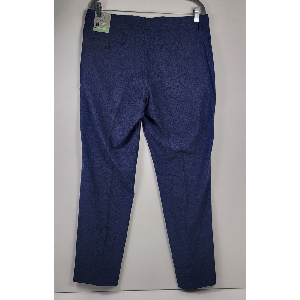 Men's PGA Tour Golf Pants Active Gripper Waistband 34x30 Blue Pfreformsnce New - Picture 3 of 8